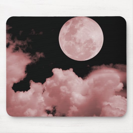 VOLLMOND BEWÖLKT ROT MOUSEPAD (Vorne)