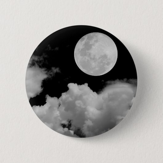 VOLLMOND BEWÖLKT SCHWARZWEISS BUTTON (Vorderseite)