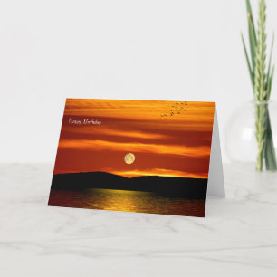 Vollmond-Bild für Geburtstagskarte Karte