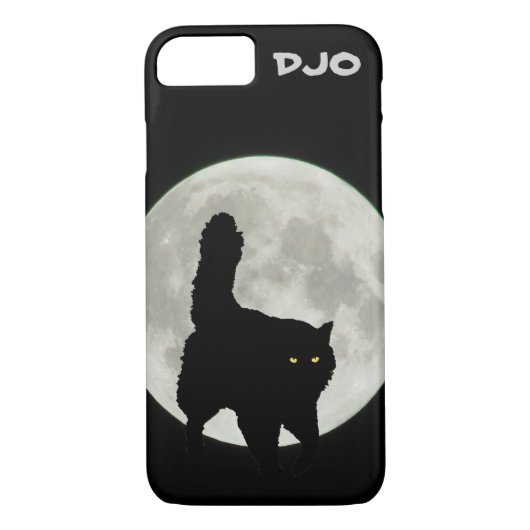 Vollmond Black Cat Stalking Case-Mate iPhone Hülle (Rückseite)