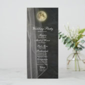 Vollmond Black Night Veil Wedding Programm (Stehend Vorderseite)