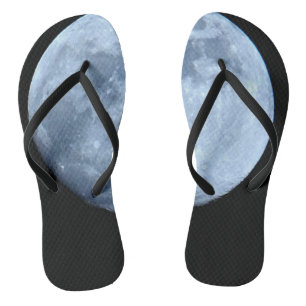 Vollmond blau und schwarz badesandalen