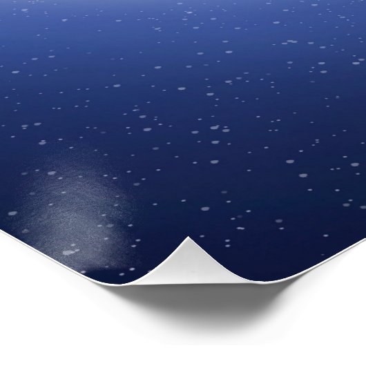 Vollmond Blauer Aura Glossgrün Poster (Ecke)