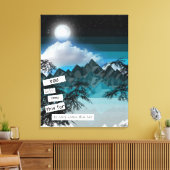 Vollmond Blauer Berg von Sara Motolanez Leinwanddruck (Insitu (Wohnzimmer))