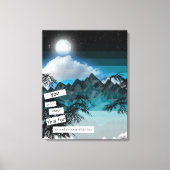 Vollmond Blauer Berg von Sara Motolanez Leinwanddruck (Vorderseite)