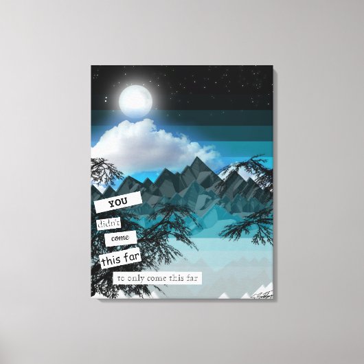 Vollmond Blauer Berg von Sara Motolanez Leinwanddruck (Vorderseite)