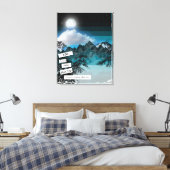 Vollmond Blauer Berg von Sara Motolanez Leinwanddruck (Insitu (Schlafzimmer))