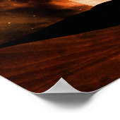 Vollmond, Blitz und Silhouette Buck Poster (Ecke)