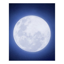 Vollmond Blue Aura Poster