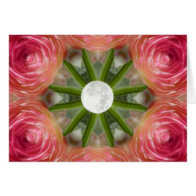 Vollmond Blume Mandala (Vorderseite (Horizontal))