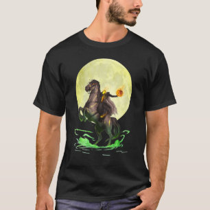 Vollmond Böser Kopfloser Reiter Halloween T-Shirt