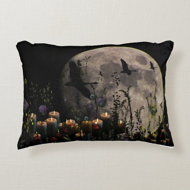 Vollmond-Botanicalkerze Dekokissen (Vorderseite)