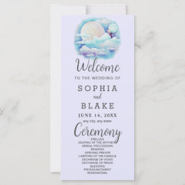 Vollmond Celestial Stars Lavender Wedding Programm