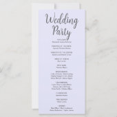 Vollmond Celestial Stars Lavender Wedding Programm (Rückseite)