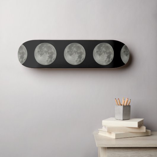 Vollmond-Collage-Skateboard Skateboard (Wandkunst (Horz))
