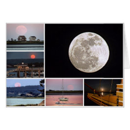 Vollmond-Collage über den Hafen von Plymouth