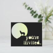 Vollmond des Wolfs Einladung (Stehend Vorderseite)