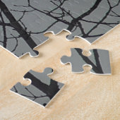 Vollmond durch die Bäume Puzzle (Seite)