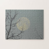Vollmond durch die Bäume Puzzle (Horizontal)