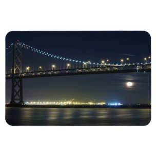 Vollmond durch San Francisco Bay Bridge Flexi Magn Magnet