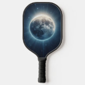 Vollmond Eclipse Weißglühen Pickleball Schläger (Rückseite)