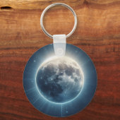 Vollmond Eclipse Weißglühen Schlüsselanhänger (Rückseite)