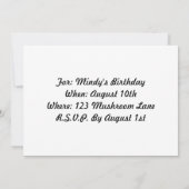 Vollmond-Einladung Einladung (Rückseite)