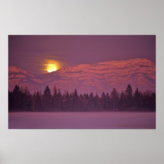 Vollmond erhebt sich während poster (Vorne)