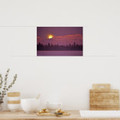 Vollmond erhebt sich während poster (Küche)