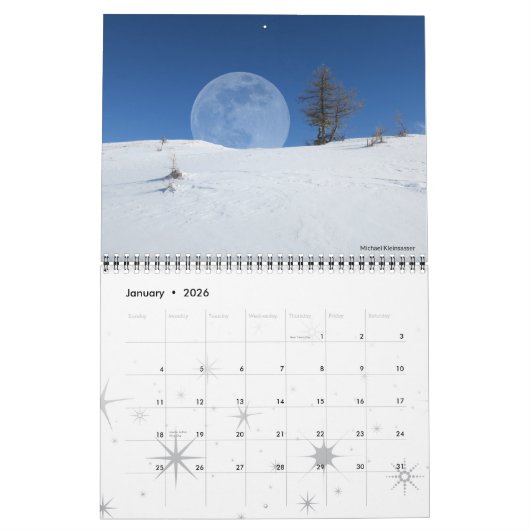 Vollmond Fantasy Lunar Surrealismus Himmelsnacht Kalender (Jan 2026)