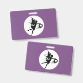 Vollmond-Fee-PlastikAbzeichen - horizontal Ausweis (Vorder- & Rückseite)