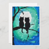 Vollmond Feiertagskarte (Vorne/Hinten)