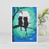 Vollmond Feiertagskarte (Stehend Vorderseite)