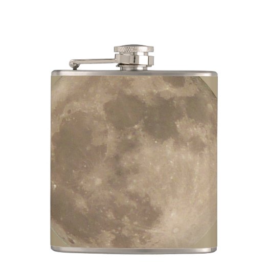Vollmond-Flasche Personalisiert Moon Flask Moon Ge Flachmann (Vorderseite)