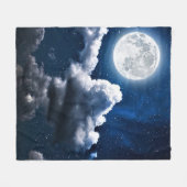 Vollmond Fleecedecke (Vorderseite (Horizontal))