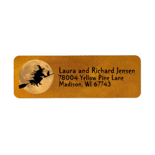 Vollmond-Fliegen-Hexe Halloweens und schwarze