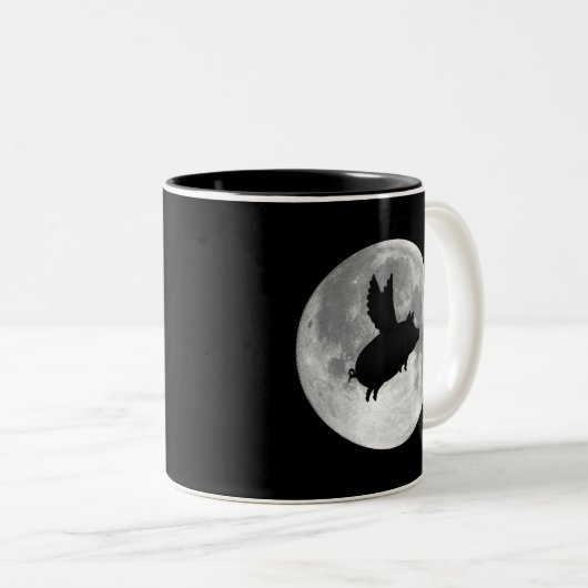 Vollmond fliegende Tasse (VorderseiteRechts)