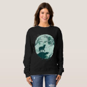 Vollmond Forest Animal Predator Moonlight Howling Sweatshirt (Vorne ganz)
