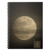Vollmond-Foto mit sanftes, weiche Wolken-Notizbuch Notizblock (Vorderseite)
