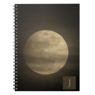 Vollmond-Foto mit sanftes, weiche Wolken-Notizbuch Notizblock