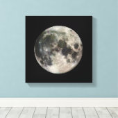 Vollmond-Fotografie Galileo Leinwanddruck (Insitu (Holzboden))