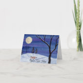 Vollmond Fox Karte (Vorderseite)