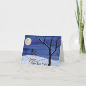 Vollmond Fox Karte (Vorderseite)