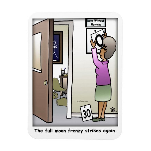 Vollmond Frenzy Flexible Magnet (Vertikal)