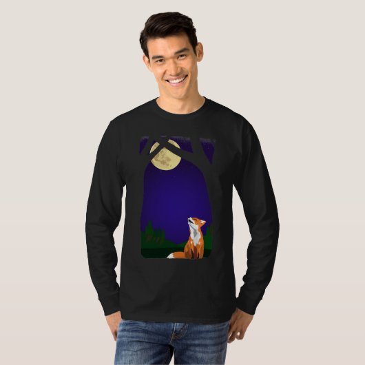 Vollmond-Fuchs-T - Shirt (Vorne ganz)