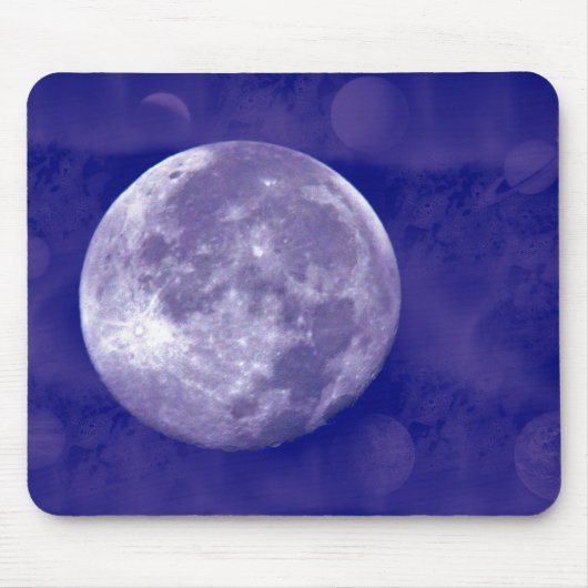 Vollmond-Galaxie Mousepad (Vorne)