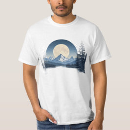 Vollmond-Gebirgslandschaft-Sweatshirt T-Shirt