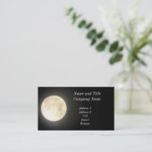 Vollmond-Geschäft/Visitenkarte Visitenkarte (Stehend Vorderseite)