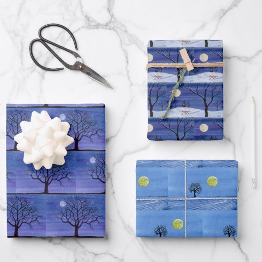 Vollmond Geschenkpapier Set (Vorderseite)