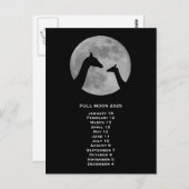 Vollmond Giraffe 2025 Postkarte (Vorne/Hinten)